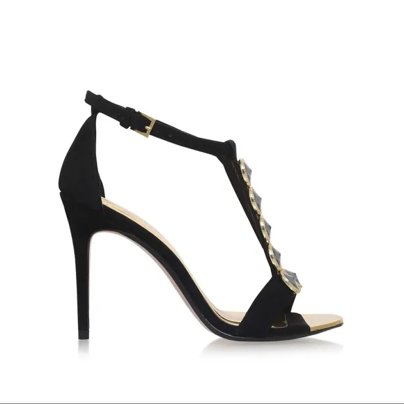 Ted BakerZlamin Crystal-Embellished T-Strap Heels