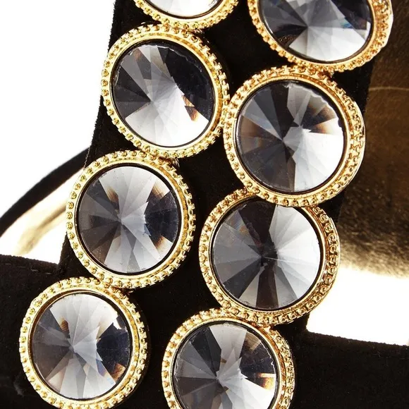 Ted BakerZlamin Crystal-Embellished T-Strap Heels