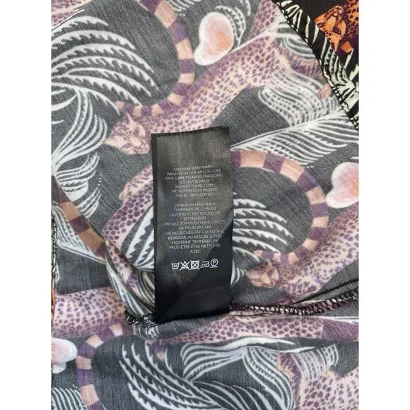 Temperley London x Anthropologie Maxi Slip Dress Size 8 Tropical Black Print