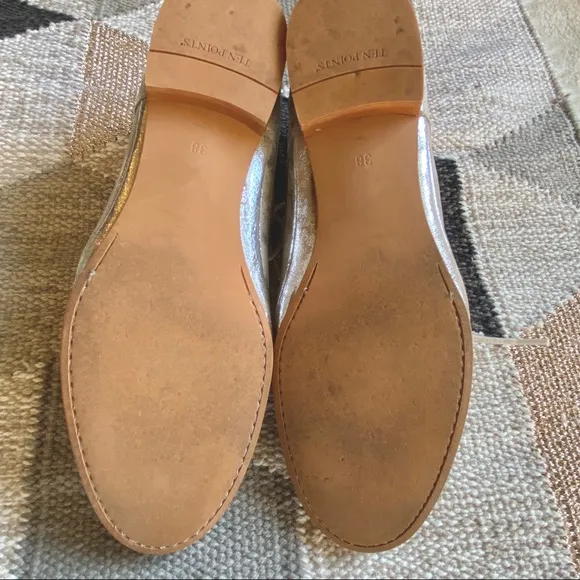 TEN POINTS Metallic Leather Oxfords