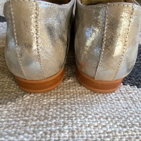 TEN POINTS Metallic Leather Oxfords