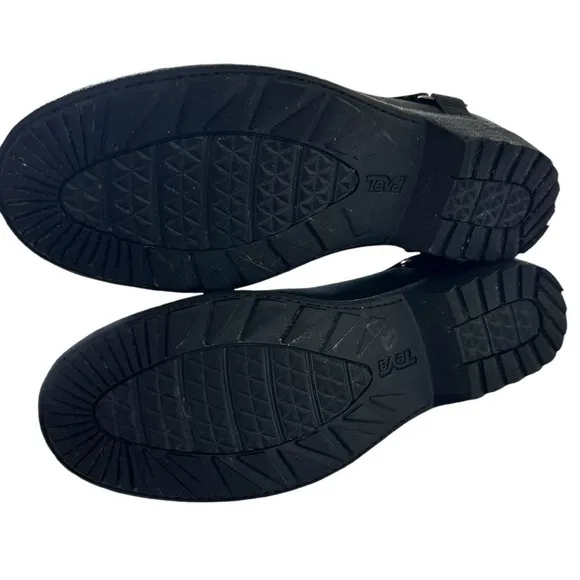 TEVA DE LA VINA BLACK SUEDE BOOTIES SIZE 6.5