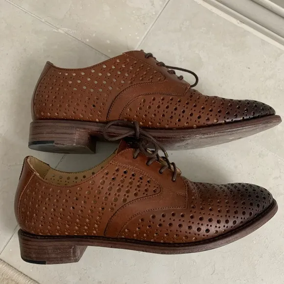 The Office of Angela Scott Oxfords Brown Leather 36.5 EUC