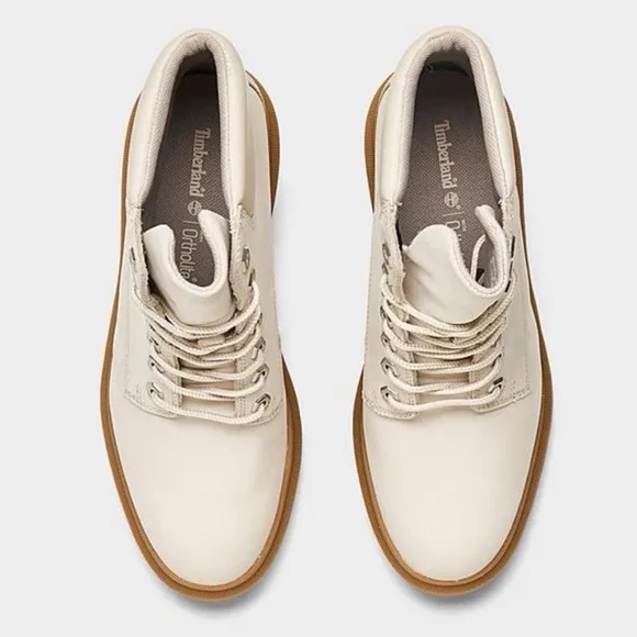 TIMBERLAND ALLINGTON HEIGHTS HIGH HEELED BOOTS IN NUBUCK WHITE
