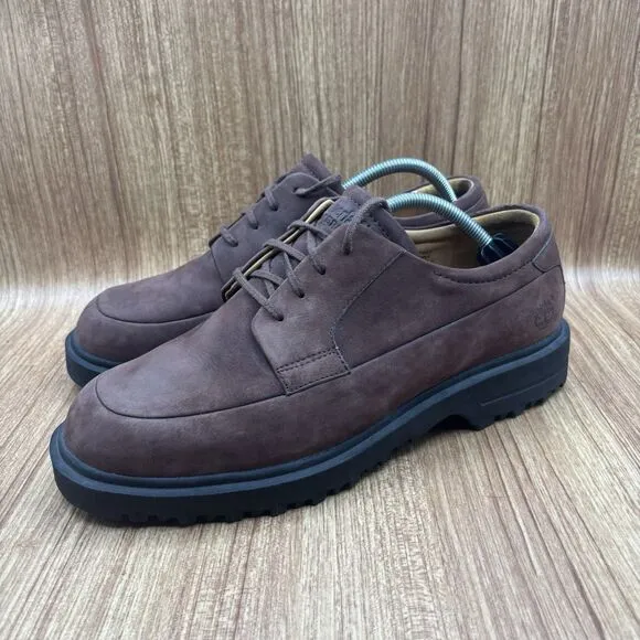 Timberland Brown Lace Up Oxfords Nubuck Leather Men’s 10.5 Wide