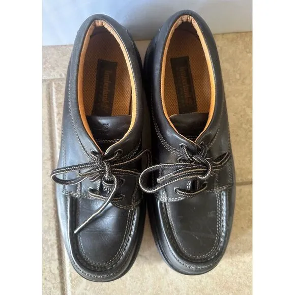 Timberland Mens Oxfords Black Leather 86030 Lace Up Shoes Waterproof 11.5M‎