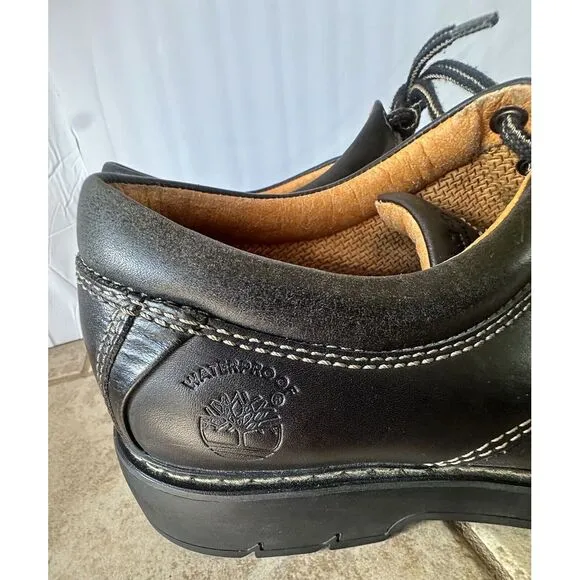 Timberland Mens Oxfords Black Leather 86030 Lace Up Shoes Waterproof 11.5M‎