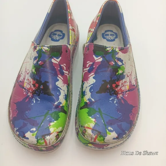 Timberland Pro Slip Resistant Splatter Paint Womens Work Shoes Clogs size 7