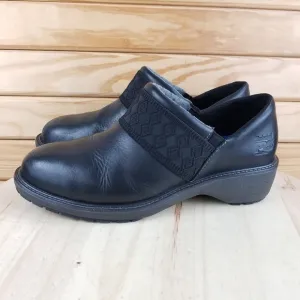 Timberland PRO436 Riveter Black Slip On Work Alloy Toe Shoes Clogs Women's 11M