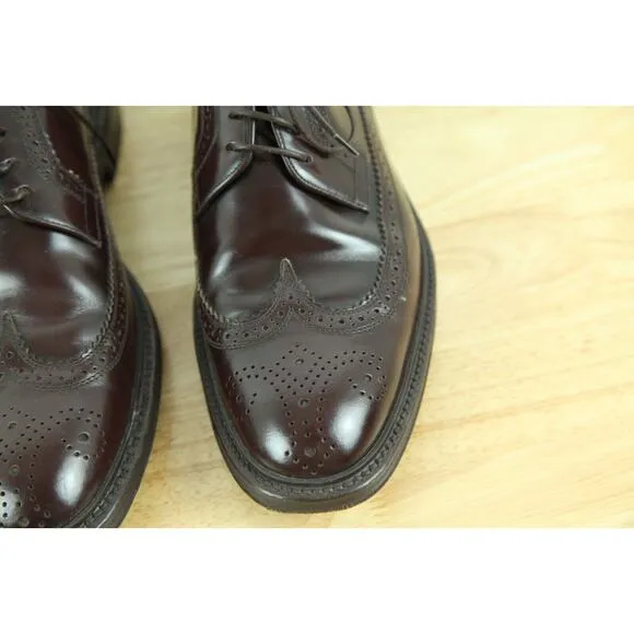 To Boot New York Men's 9.5 Burgundy Wing Tip Oxford Lace Up Perforated Shoes