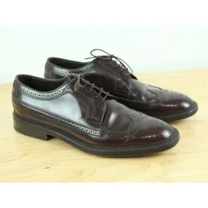 To Boot New York Men's 9.5 Burgundy Wing Tip Oxford Lace Up Perforated Shoes