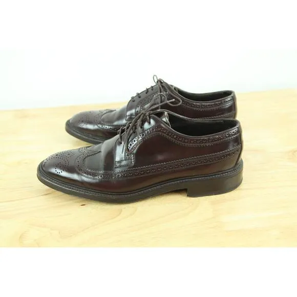 To Boot New York Men's 9.5 Burgundy Wing Tip Oxford Lace Up Perforated Shoes