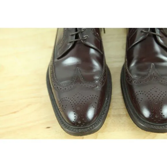 To Boot New York Men's 9.5 Burgundy Wing Tip Oxford Lace Up Perforated Shoes