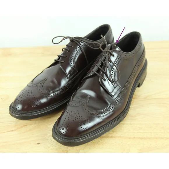 To Boot New York Men's 9.5 Burgundy Wing Tip Oxford Lace Up Perforated Shoes