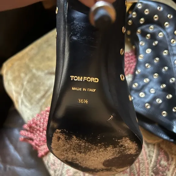 Tom Ford Open Toe Grommet Bootie Size 6.5