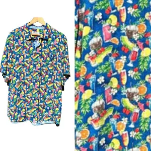 TOMMY BAHAMA Mens Size XL Veracruz Cay‎ Happy Hour Cocktails Short Sleeve Shirt