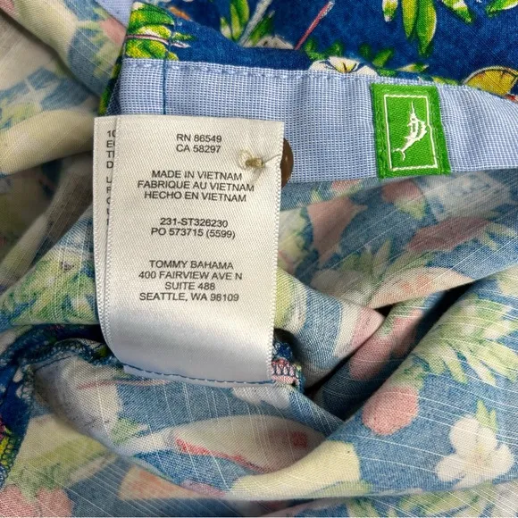 TOMMY BAHAMA Mens Size XL Veracruz Cay‎ Happy Hour Cocktails Short Sleeve Shirt