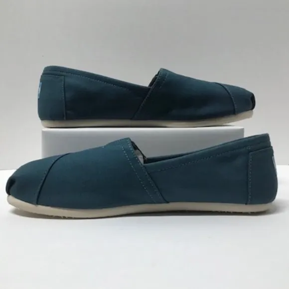 TOMS Alpargata Classics Slip-ons in Balsam Green Canvas