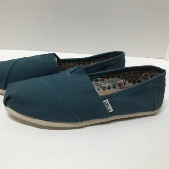 TOMS Alpargata Classics Slip-ons in Balsam Green Canvas