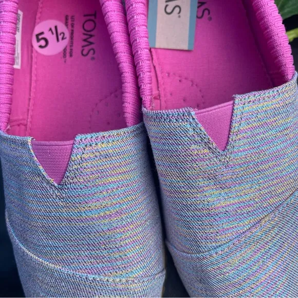 TOMS Areside Slip-On Shoe Pink Sneakers Cushioned Women’s Size 5.5