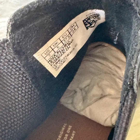 Toms Esme Black Leather Chelsea Slip On Booties Size 7