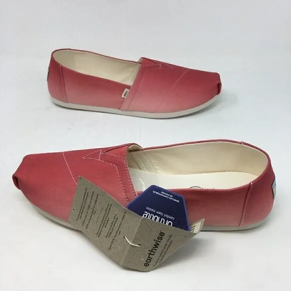 Toms Women Shoe Pink Size 9.5 Alpargata Gradiant Canvas Organic Cotton S…