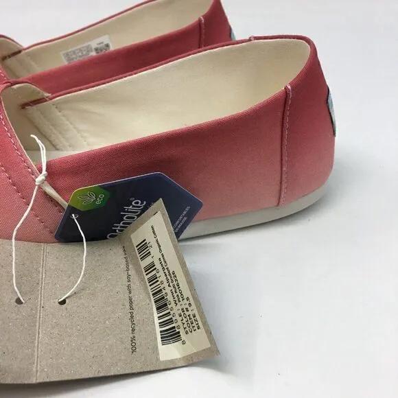 Toms Women Shoe Pink Size 9.5 Alpargata Gradiant Canvas Organic Cotton S…