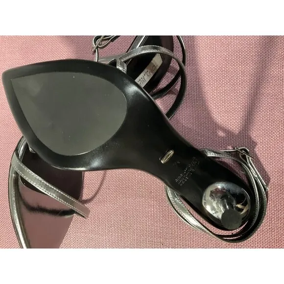 Tony Bianco Myra Sandals in Gunmetal Glimmer 7.5 New with Box Womens High Heels