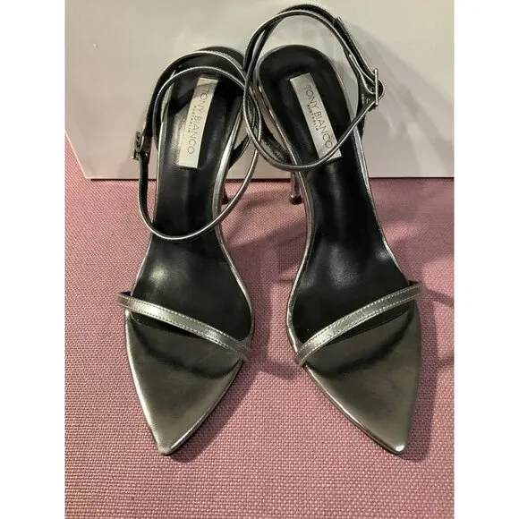 Tony Bianco Myra Sandals in Gunmetal Glimmer 7.5 New with Box Womens High Heels