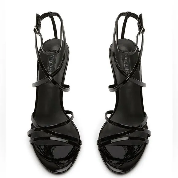 Tony bianco MAJORCA BLACK PATENT leather heel size 9 NEW IN BOX