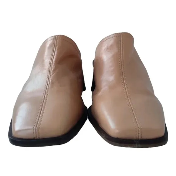 TOPSHOP Leather Juke Tan Mules EU 40/US 9.5
