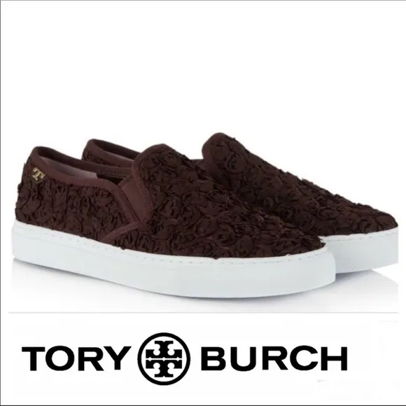 TORY BURCH | 9 | Rosette |Slip on Platform Sneaker