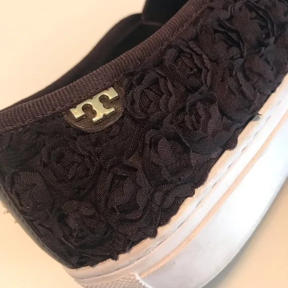 TORY BURCH | 9 | Rosette |Slip on Platform Sneaker