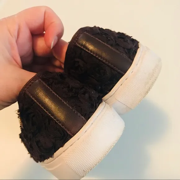 TORY BURCH | 9 | Rosette |Slip on Platform Sneaker