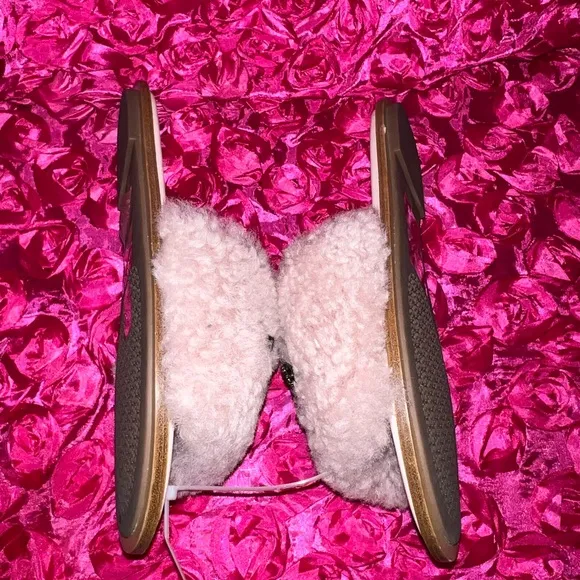 Tory Burch Aspen Shearling Rhinestones Slides