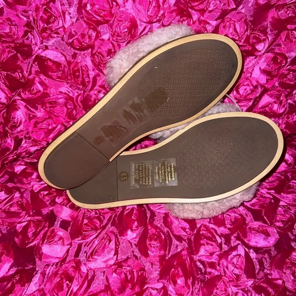 Tory Burch Aspen Shearling Rhinestones Slides