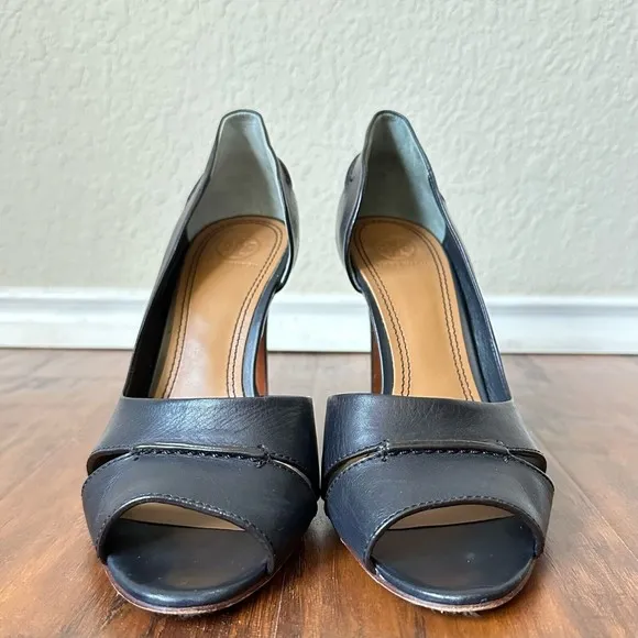 TORY BURCH Beatrice D’Orsay Pump Heels Stiletto in Black Leather