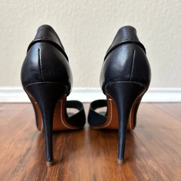 TORY BURCH Beatrice D’Orsay Pump Heels Stiletto in Black Leather