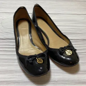 Tory Burch Black Chelsea Patent Leather Pumps Heel