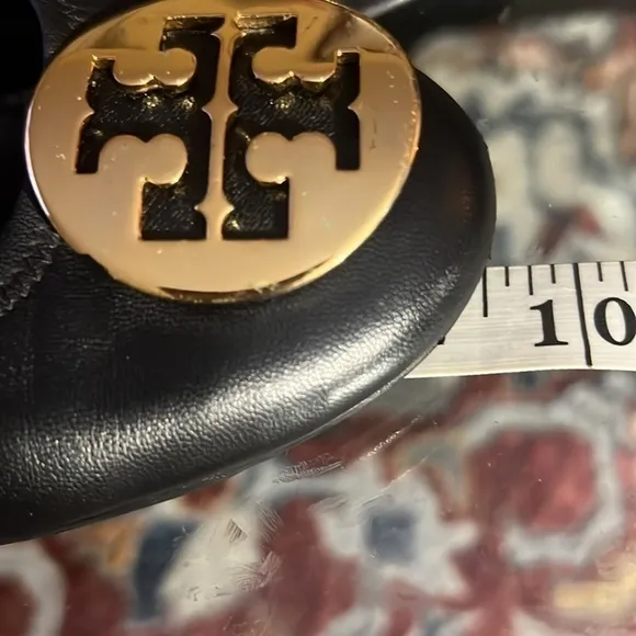 😎Tory Burch black heels WORN , the size is 36.5 EUR or 9.5 inches, maybe 7.5US.