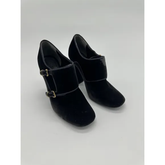 Tory Burch Black Velvet Heels Size 7.5M