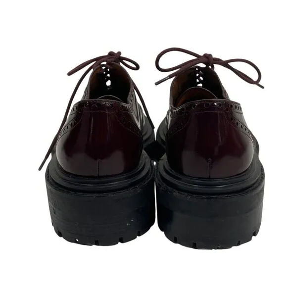 Tory Burch Brogue Lug-Sole Oxfords 8.5 – Preppy Fall Holiday Vibes