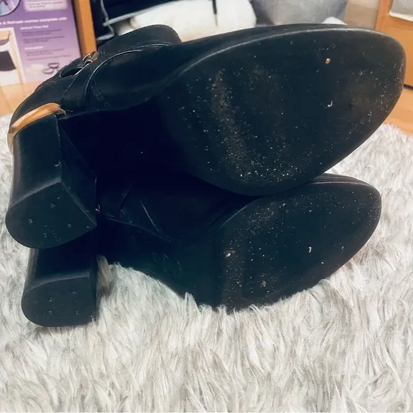 Tory Burch moto booties with block heel