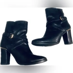 Tory Burch moto booties with block heel