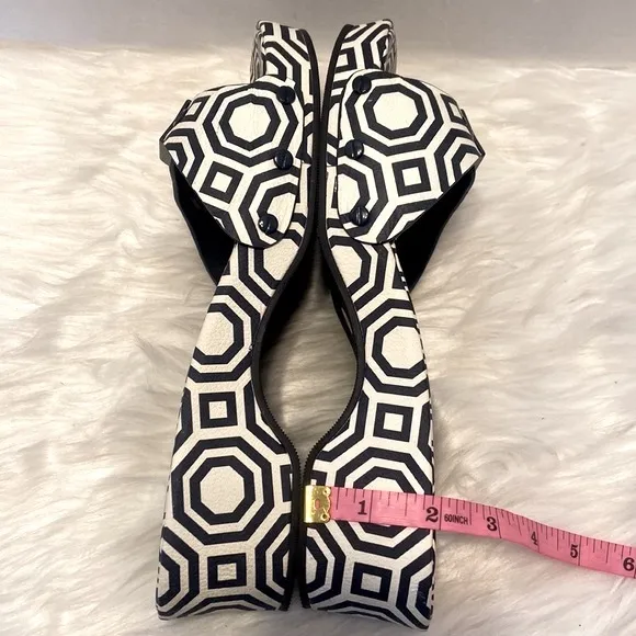 Tory Burch Noah Navy Leather Slides Size 7 1/2
