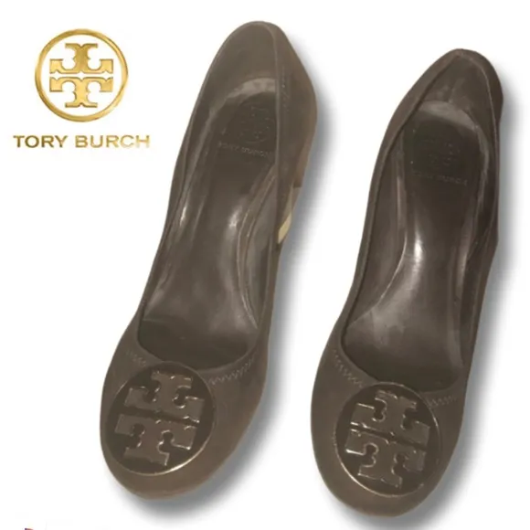 Tory Burch Reva size 9 Brown Suede Block Heels