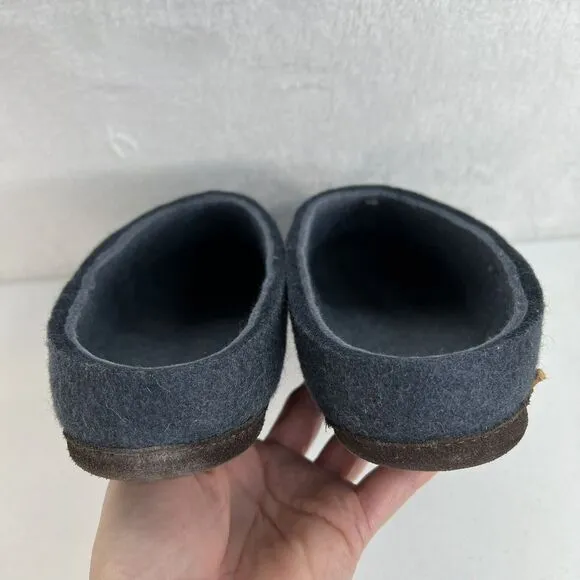 Tova Size 45 US 11 Slippers Baatar Merino Wool Norwegian Breathable Slip On Navy