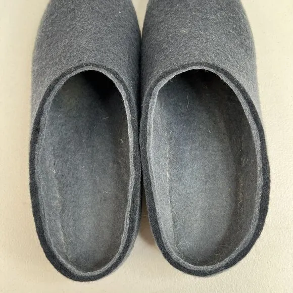 Tova Size 45 US 11 Slippers Baatar Merino Wool Norwegian Breathable Slip On Navy
