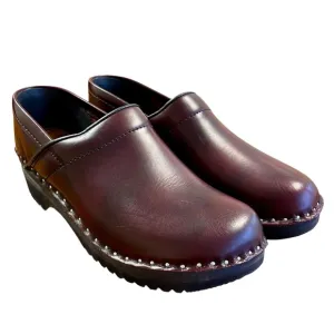 TROENTORP Van Gogh Swedish Clogs Shoes Sz 8 39 Toffelfabrik Bordeaux Bastad Red