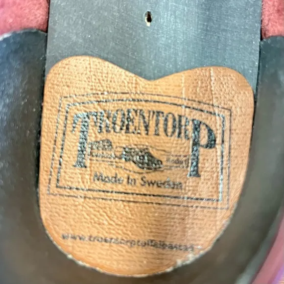 TROENTORP Van Gogh Swedish Clogs Shoes Sz 8 39 Toffelfabrik Bordeaux Bastad Red